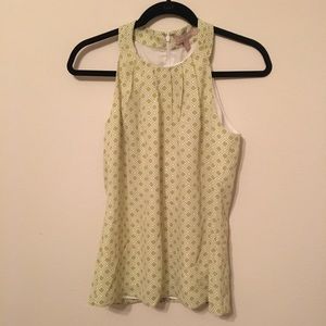Banana Republic sleeveless lime blouse